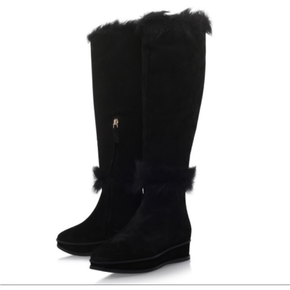 NWT Tory Burch genuine shearling boot - Picture 2 of 9